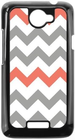 Custom White Chevron Grey Young Brown HTC ONE X Plastic Case