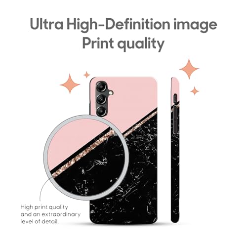 Image of COLORflow Back Cover Compatible with Samsung Galaxy A14 5G / 4G | Beautiful Black Pink Marble | Designer Printed Hard CASE Bumper Back Cover Compatible with Samsung Galaxy A14 5G / 4G
