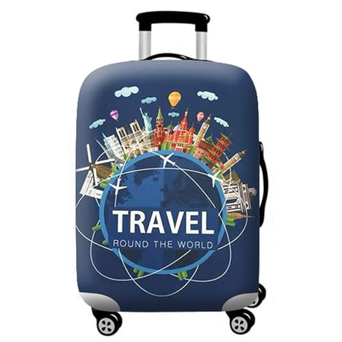 Image of WUJIAONIAO Travel Luggage Cover Spandex Suitcase Protector Washable Baggage Covers (S (for 18-20 inch luggage), TRAVEL)