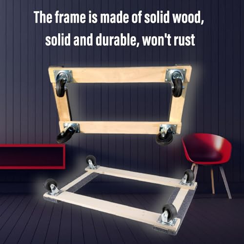 Plataforma móvil de transporte para muebles con marco inoxidable duradero 4
