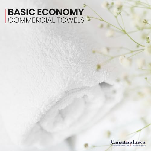 Canadian Linen Basic Small Bath Towels, 20”x40”, 6 Pack, White, Lightweight Quick Dry Hair Wrap Hospitality Cotton Body Towel for Bathroom Salon Spa Hotel Motel Hospital Nursing Sports Shop Gym Pool by Canadian Linen - Image 2
