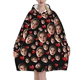 【Douce & Confortable】 : La plaid pull Personnalisable, douce et chaude, est fabriquée en tissu polaire ultra-doux. Coutures fines, couleurs vives, toucher agréable, le design avec capuche et poche est à la fois chaud et tendance.