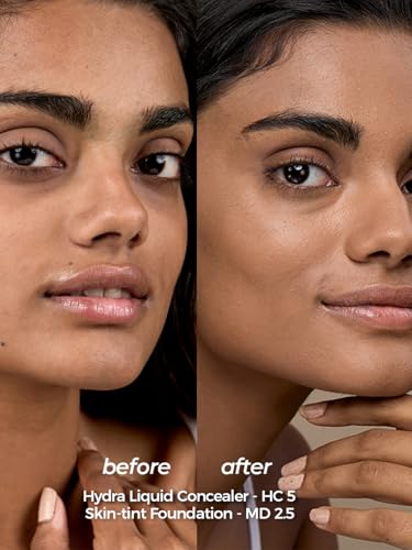 Image of Ruby's Organics Liquid-Cream Concealer for Under-eye Dark Circles & Pigmentation, Full Coverage, Under Eye Cream with Bakuchiol, Easily Blendable, Highly Pigmented, Natural, All Indian Skin Types - HC3, 6.5ml