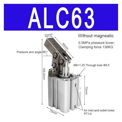 Vérin à levier pneumatique 40 actionneur de serrage pour machine outil - 3