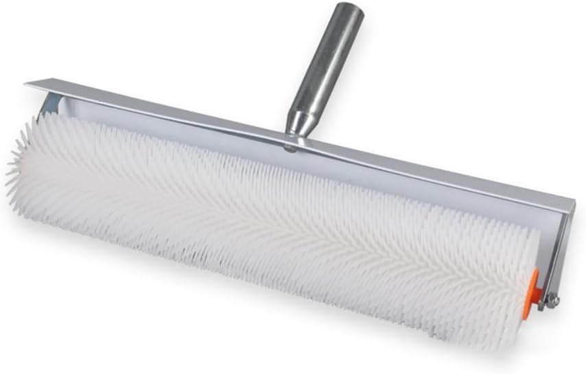 Latex Floor Leveling Screed Spiked Roller Smooth Flooring Roller with Splash Guard for Epoxy Floor Paint Construction