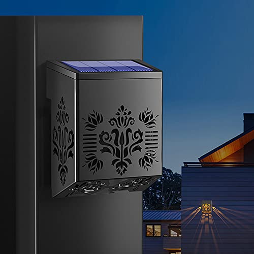 Qudai Luzes de deck solar Luzes de cerca solares Luzes decorativas de jardim ao ar livre crepúsculo