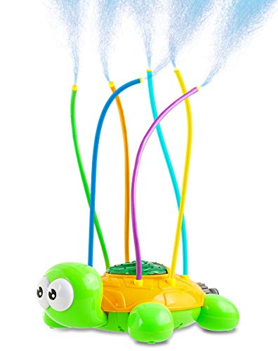 Water Sprinkler for Kids, Turtle Sprinkler Splash Toys Outdoor Hydro Swirl Spinning Splash Toys Backyard Water Fun Toys Water Spray Sprinkler for Kids and Toddlers