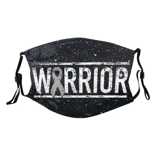 BRAIN CANCER WARRIOR TUMOR AWARENESS RIBBON Adult Dust Mask Adjustable Dust Face with 2 Filter9