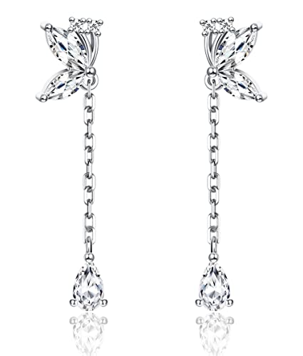 JeweBella Sterling Silber 925 Ohrringe Hängend für Damen und...