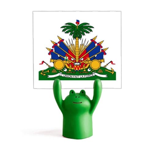 Porte-emblème motif grenouille Haïti North pour embellir les allées du jardin