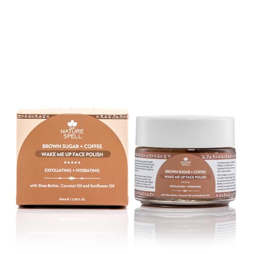 Nature Spell Mascarilla Facial Exfoliante - Azúcar Moreno Y Café, color Café, 100 ml