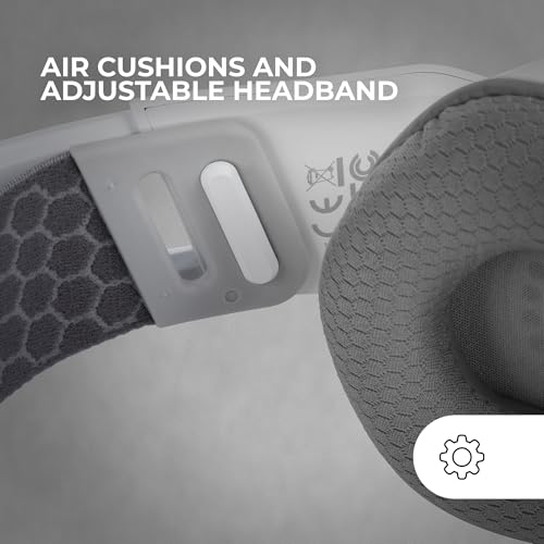 MH-STRIKE, Cuffie Gaming FRGB Rainbow, Design Ergonomico, Driver al Neodimio da 50 mm, Microfono Pieghevole, Controlli Integrati, Cuscinetti Air, Archetto Regolabile, Multiplatform, Bianco - Cuffia gaming - Immagine 3