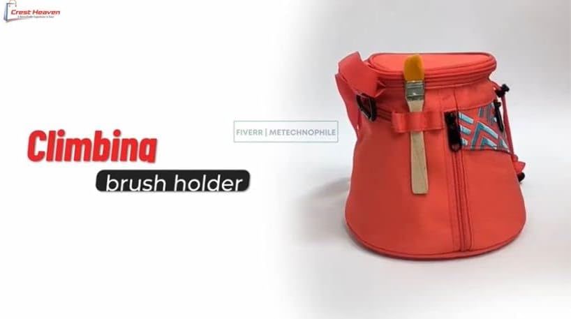 Miniatura 4 de Pequeña bolsa de tiza para escalada en roca y entrenamiento de gimnasio, 3 bolsillos con cremallera, bolsa de tiza con cinturón de clip rápido