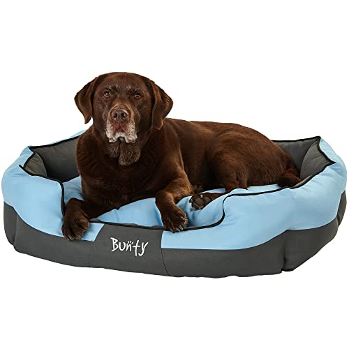 Bunty Anchor Sofa Dog Bed, Extra-Large - Plush Cushioning & High Sides - Water Resistant, Anti Anxiety, Indoor & Outdoor Suitable, Washable Pet Bed - XL, Blue