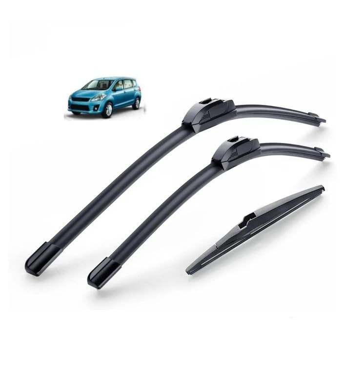 Image of AWB 21 inch+14 inch Frameless /Soft Wiper Blades with 12 inch Rear Specific Wiper Blade Replacement Set for Maruti Ertiga allroad 2012-2017(Set of 3)