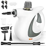 Dampfreiniger, Handdampfreiniger für das Haus Mehrzweck mit 12-teiligem Zubehör, 3 Bar Dampfdruck 350ML 1300W chemikalienfreier Dampfreiniger, Reinigung von Küche, Böden, Fliesen, Sofas(Weiß)