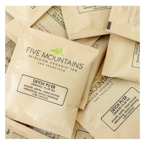 Detox Pu'erh, 100 Individually Wrapped non-GMO Organic Tea Bags Cover
