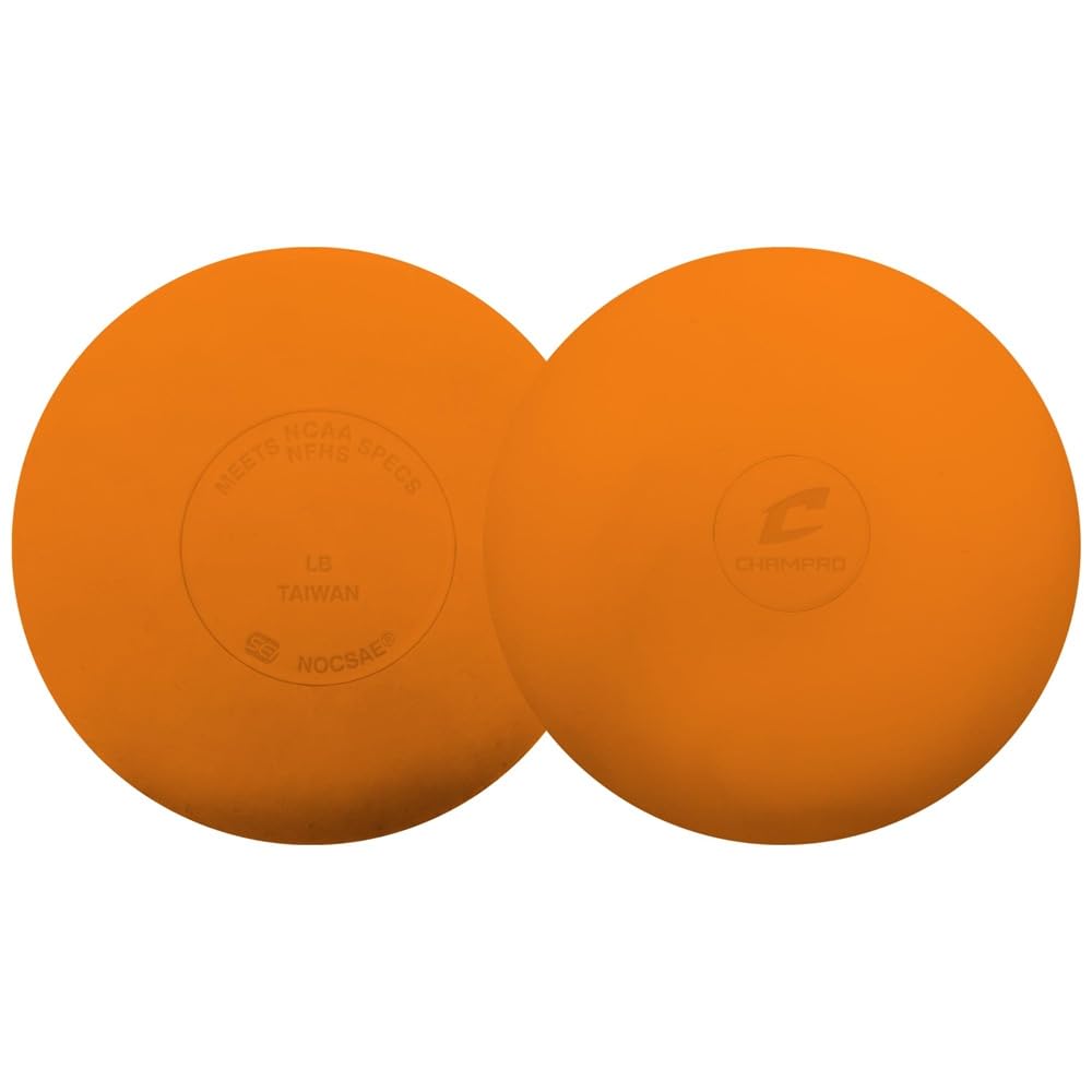 Official Lacrosse Balls, NFHS & NCAA Approved - 2 Pack (Orange)