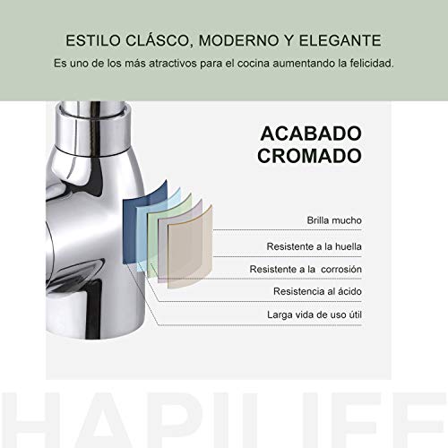 Hapilife-Grifo-Cocina-Grifos-de-Cocina-Grifo-Fregadero-Grifo-Monomando-Cocina-Griferia-Cocina-con-Cano-Giratorio-360-Cromado-Antical-10-Anos-de-Garantia