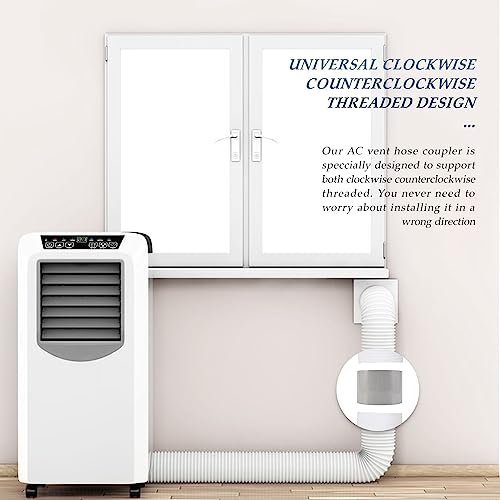 Nudiuhis Portable Air Conditioner Exhaust Hose Coupler Window Adapter ...