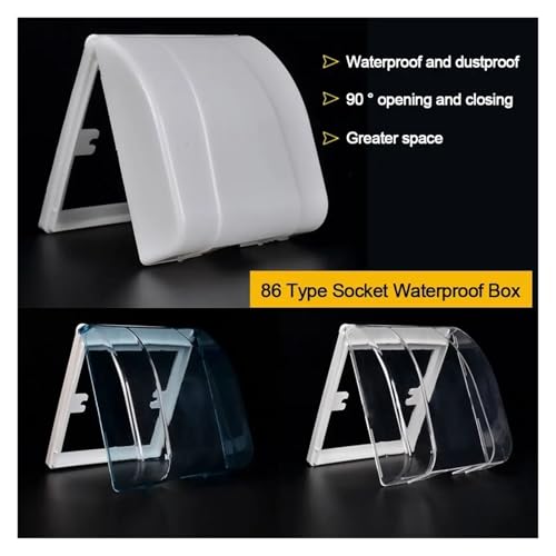 Cubierta protectora para interruptor evita humedad en enchufe de pared pack de 40 6