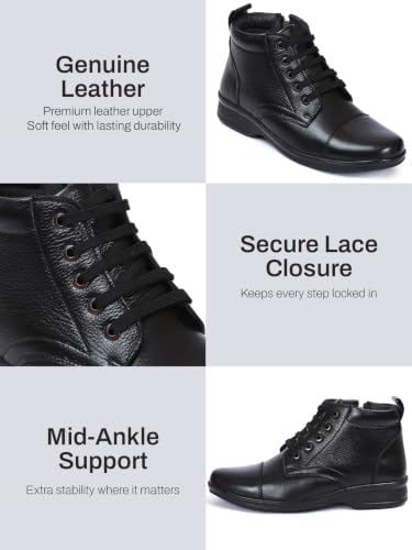 Zoom Shoes ZA-1165 Men's Black Leather Boots - Image 4