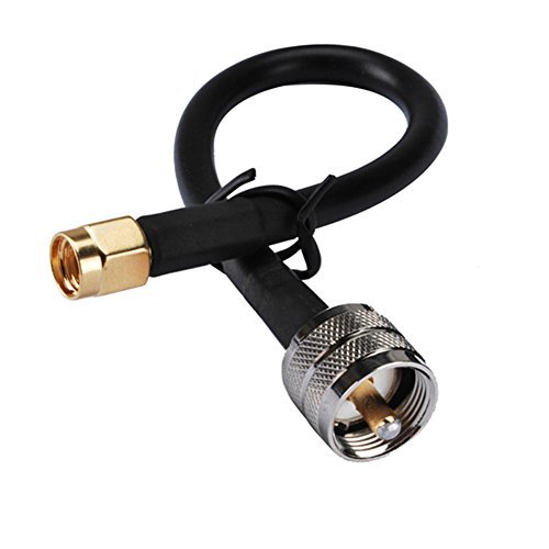 Rf SMA Plug to UHF Pl259 Male Connector Coaxial Cable Rg58 100cm(3.3feet) Used for Marine VHF Radio Ships from USA