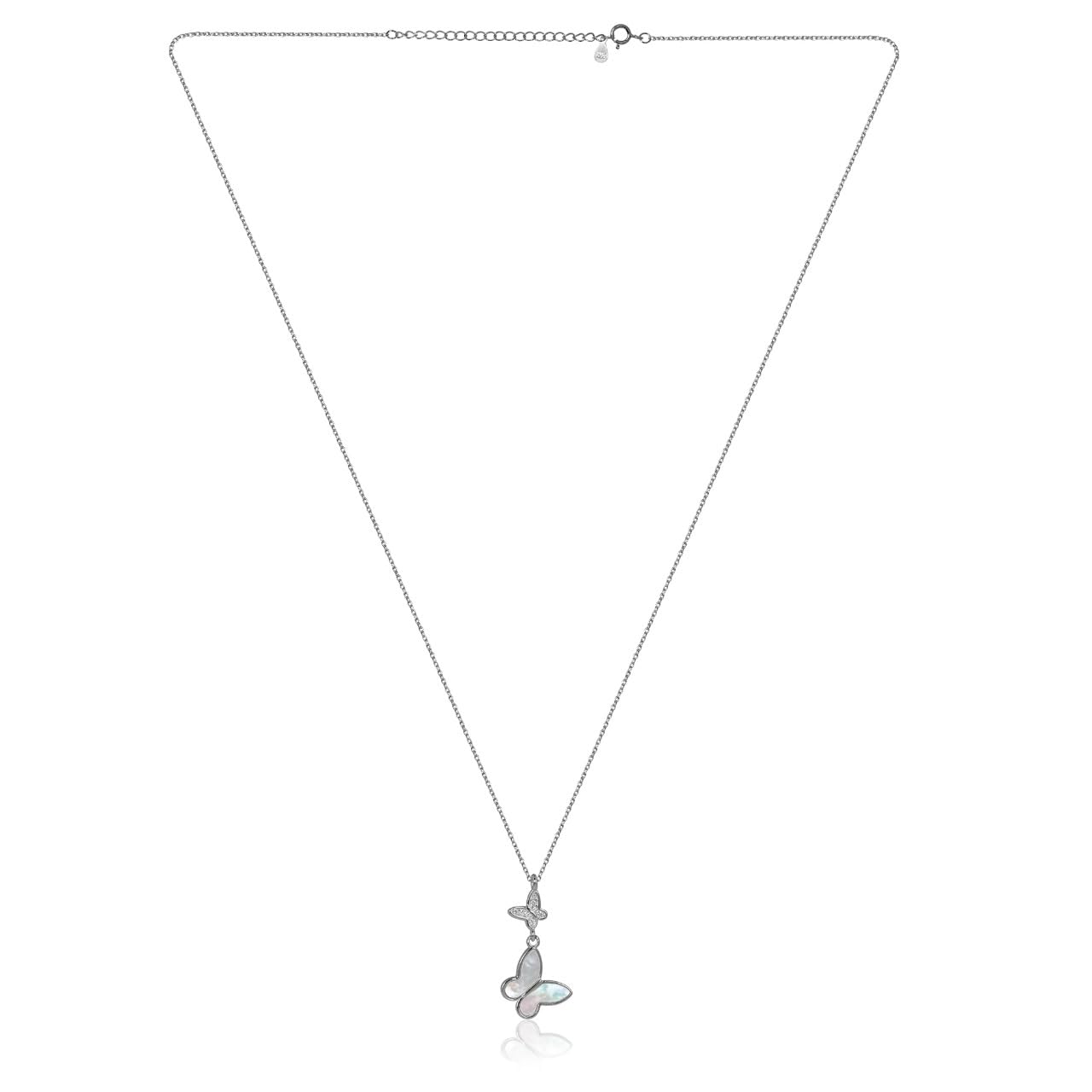 SILVER TATVA Something Precious 925 Silver Butterfly Pendant with Chain, Neckpiece For Women And Girls, With Certificate of Authenticity and 925 Stamp 6 Month Warranty (B0D9NX6PX9) Amazon Price History, Amazon Price Tracker