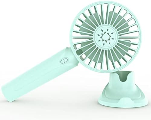 CHOKOVIE Handheld Pocket Fan, Mini Portable Fan 2600mAh Battery Operated Speed Adjustable USB Rechargeable Fan, USB Desk Fan with Base for Kids Girls Women Men Indoor Outdoor Travel (Green1)