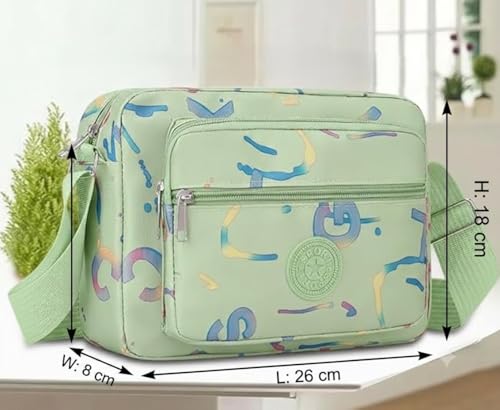 Image of WildHorn Sling Bag for Women | Polyester Crossbody Bag | Multi-Compartment Shoulder Bag | Lightweight Travel & Daily Use Bag