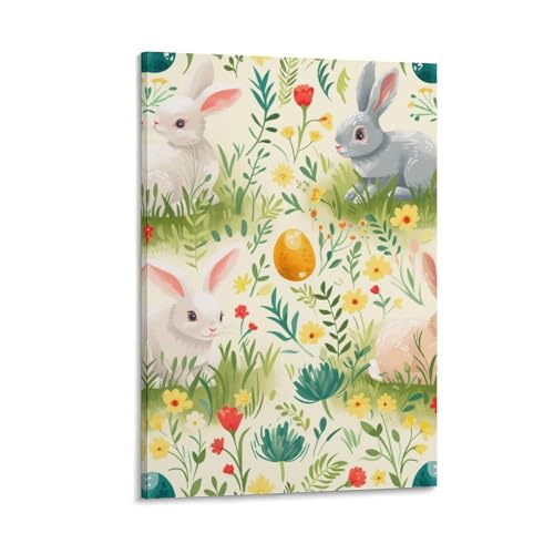 Décoration Murale Peintures Sur Toile Lapin 30x45cm pour Chambre et Couloir