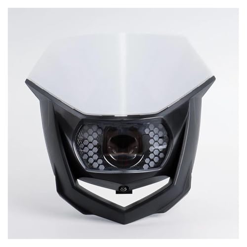 �w�b�h���C�g�A�Z���u�� �ɓK������ KLX125 KLX150 KLX150L KLX230 KLX230SM KLX250R �w�b�h���C�g �w�b�h�����v ���j�o�[�T�� �_�[�g�o�C�N �I�t���[�h ���g�N���X���C�g(Headlight Mask White)