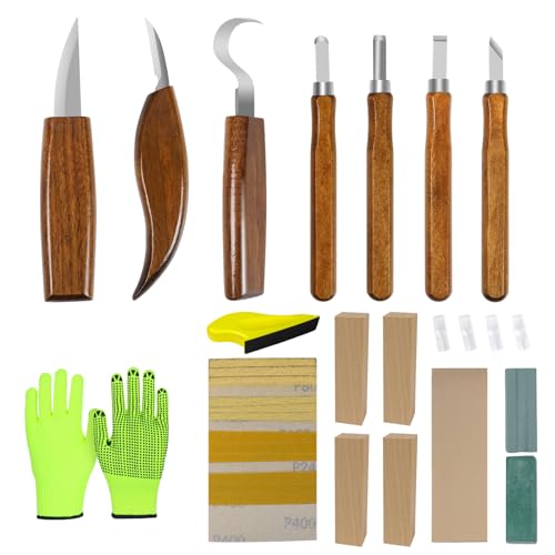 32PCS Schnitzmesser Kinder, Holz Schnitzwerkzeug Set, Schnitzset Geeignet...