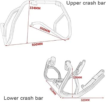Motorcycle Upper Lower Highway Engine Guard Crash Bar Compatible with B.M.W G310GS G 310GS G 310 GS 2017-2024 Bumper Frame Falling Protector (1 Set)