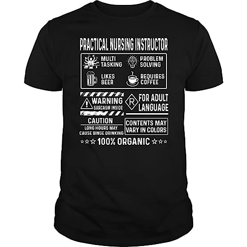 Practical Nursing Instructor Multitasking Problem Solving Job Title - Unisex Tee Black