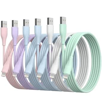 6Pack(3/3/6/6/6/10 FT) Original [Apple MFi Certified] iPhone Charger Fast Charging Lightning Cable iPhone Charger Cord Compatible with iPhone 14/13/12/11 Pro Max/XS MAX/XR/XS/X/8/7 Plus iPad AirPods