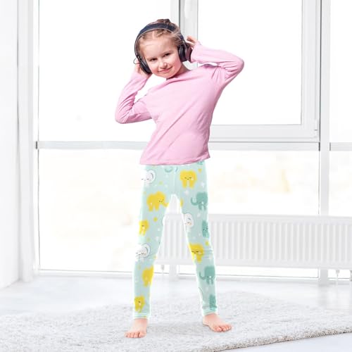 Animal Cartoon Elephant Girls Casual Leggings for Kids Printed Long Pant Bottoms Stretch and Soft4
