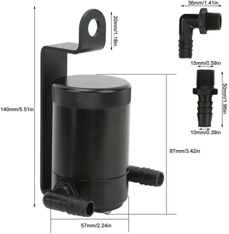 Oil Separator Catch Can Engine Oil Reservoir Tank with Bracket Steel Replacement for DOD-ge Charger Hellcat 2015 2020