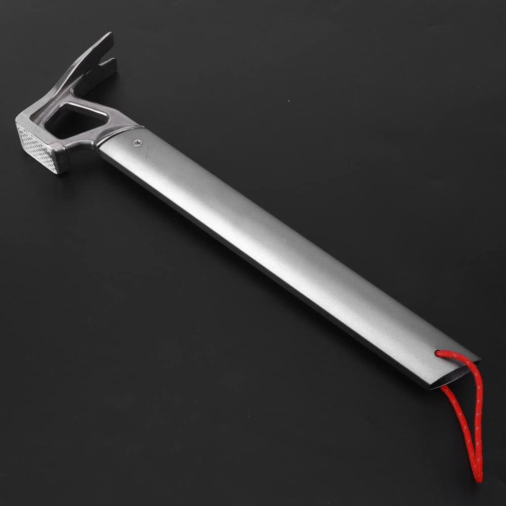 Outdoor Multifunctional Tent Nail Hammer, Stainless Steel Nail Puller Remover Suitable for Any Camping Site