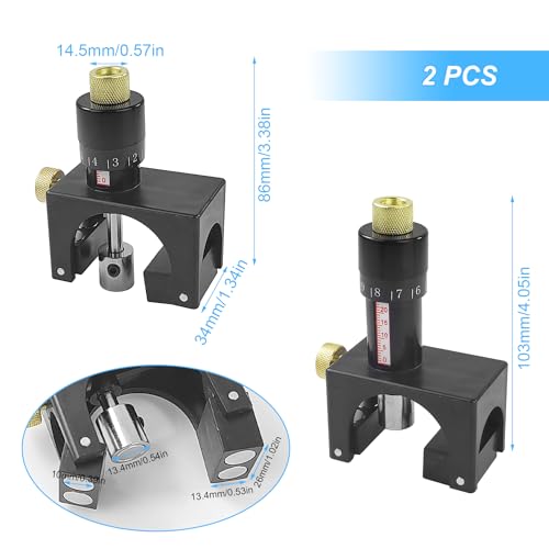 2-Teiliges Set Hobelmesser Einstelllehre, Verstellbares Hobelmesser für 75-125mm, Magnetische Hobelblatt Einstellvorrichtung, Passt für Alle Marken und Modelle Cutter Kalibrator