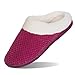 Herren Damen Winter Hausschuhe Memory Foam Wärme Bequem Plüsch Pantoffeln Home rutschfeste Slippers Schuhe Indoor Outdoor(xmt.Rose rot,36/37 EU)
