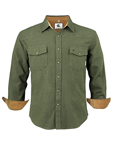 COEVALS CLUB Men's Flannel Shirts Long Sleeve Western Snap Casual Plaid Work Shirts