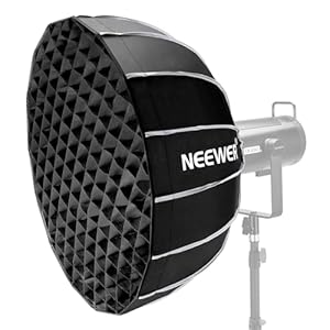 NEEWER 25.6″/65cm Softbox Parabolic Hexadecagon, Quick Setup/Fold Like Umbrella with Bowens Mount, Metal Beauty Dish/Diffusers/Grid/Bag for CB200B CB60 MS60B MS60C Compatible with Aputure Godox, NS65U