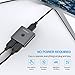 TECKNET HDMI Switch 4k@60hz Splitter, Aluminum Bidirectional HDMI Switcher 2 in 1 Out, Manual HDMI Hub Supports HD Compatible with Xbox PS5/4/3 Blu-Ray Player Fire Stick Roku(Cable is not Included)