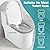 Toilet Seat Cover with Snaps Fixed, Thicker Soft Toilet Seat Warmer Cover for Bathroom, Washable Stretchable Toilet Seat Covers, Fits Most Round, Oval and Elongated Toilet Seat, Light Gray