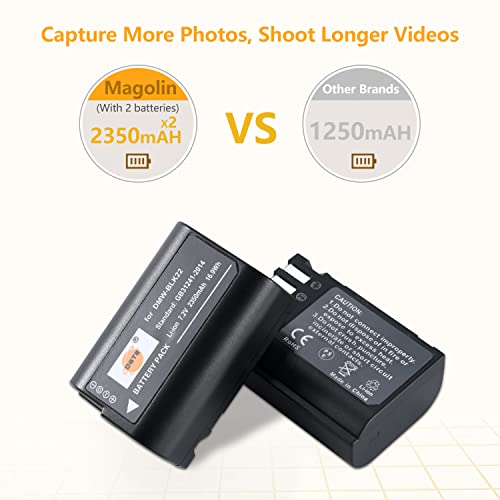 Batería DMW-BLK22 compatible con Panasonic GH6 DC-S5 cargador dual USB inteligente 2