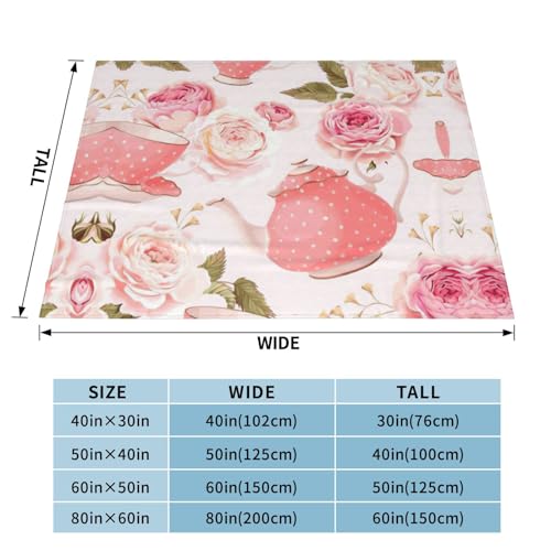 Couverture en flanelle shabby chic aux roses romantiques pour embellir votre canapé - 4