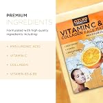 Azure Cosmetics Vitamin C & Collagen Face Mask - Dermatologist Tested, Anti Aging, Hydrating & Moisturizing Sheet Mask for Dry Skin - Firms, Tones & Smooths Fine Lines - Korean Skin Care - Pack of 5 - Image 2