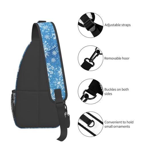 Image of Christmas Snowflake-2 Crossbody Bag Sling Bag Backpack Chest Bags Shoulder Bag for Women Men