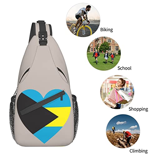 Mochila bandolera unisex negra compacta y resistente miniatura 7